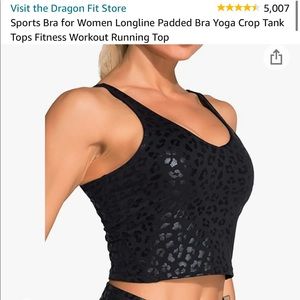 Black Leopard Dragon Fit Top (viral TikTok) Size M
